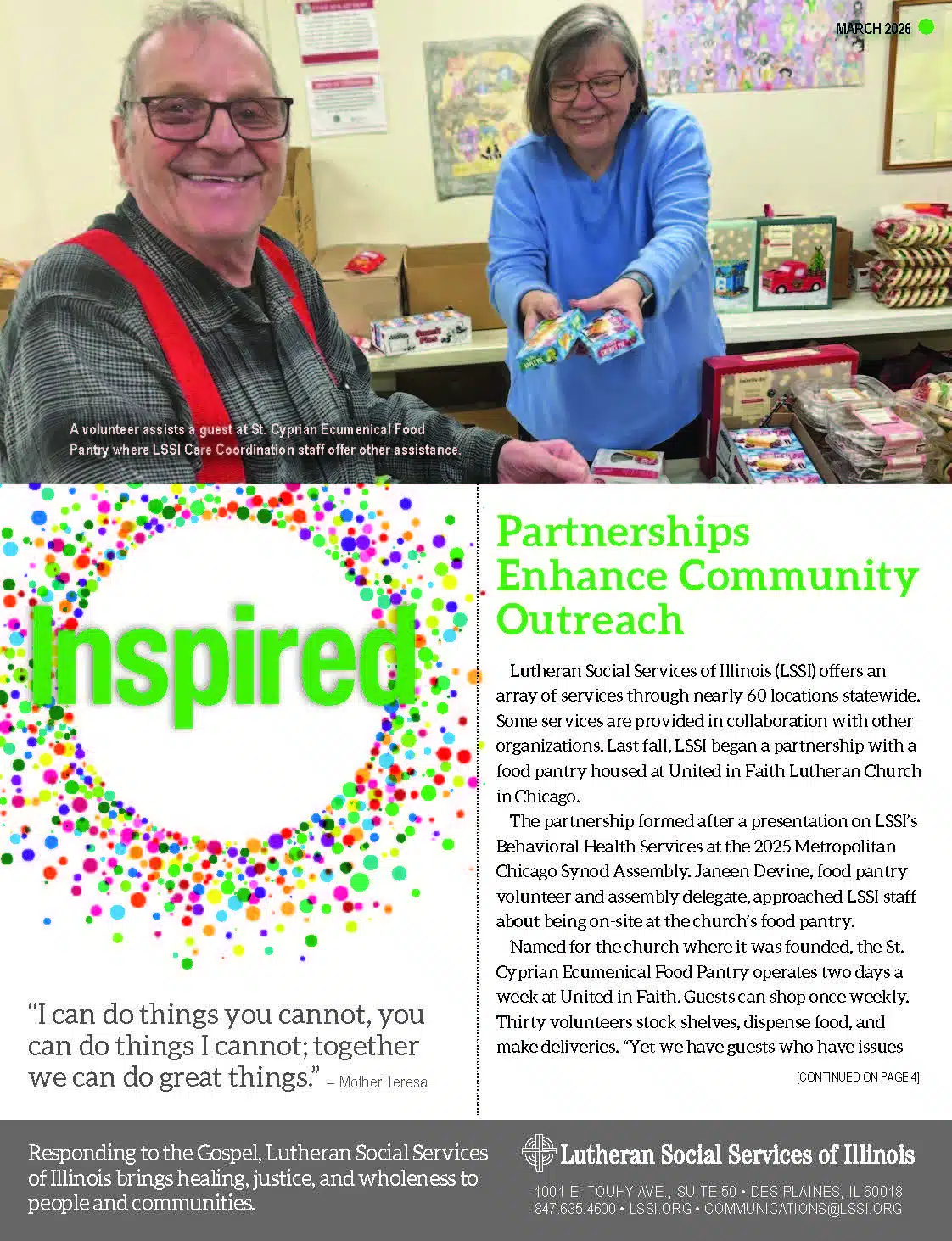 March 2026 Inspired Cover Page