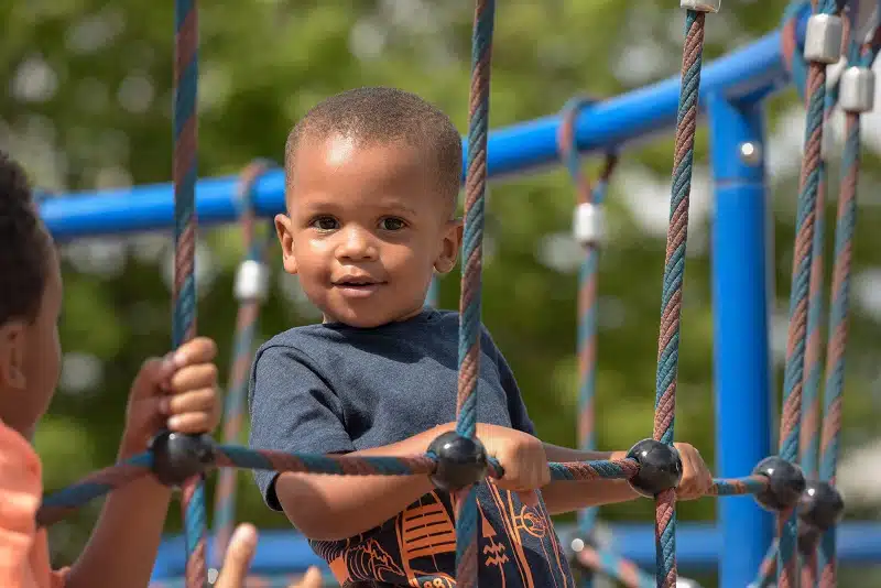 child on playground