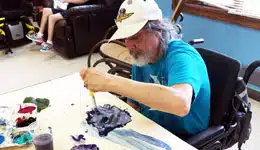 man painting